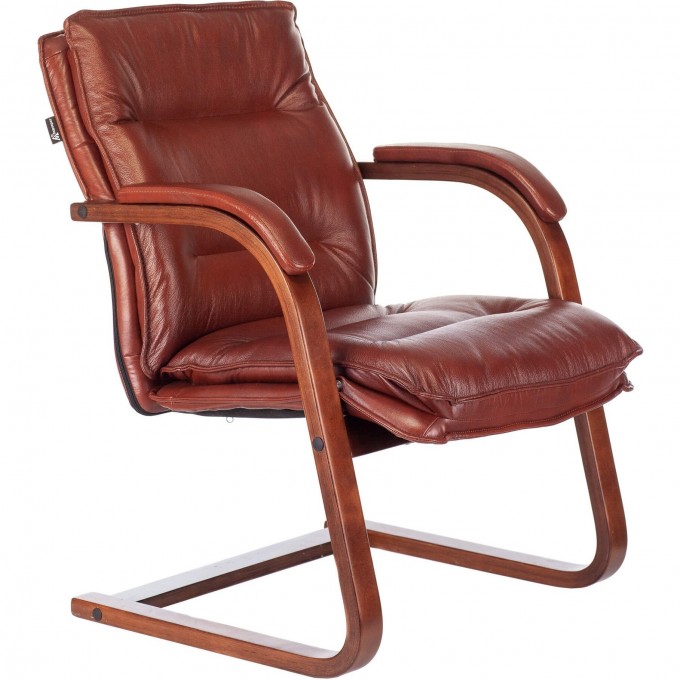 Кресло БЮРОКРАТ T-9927WALNUT-AV светло-коричневое, кожа/дерево T-9927WALNUT-AV/CHOK Кресло БЮРОКРАТ T-9927WALNUT-AV светло-коричневое, кожа/дерево T-9927WALNUT-AV/CHOK