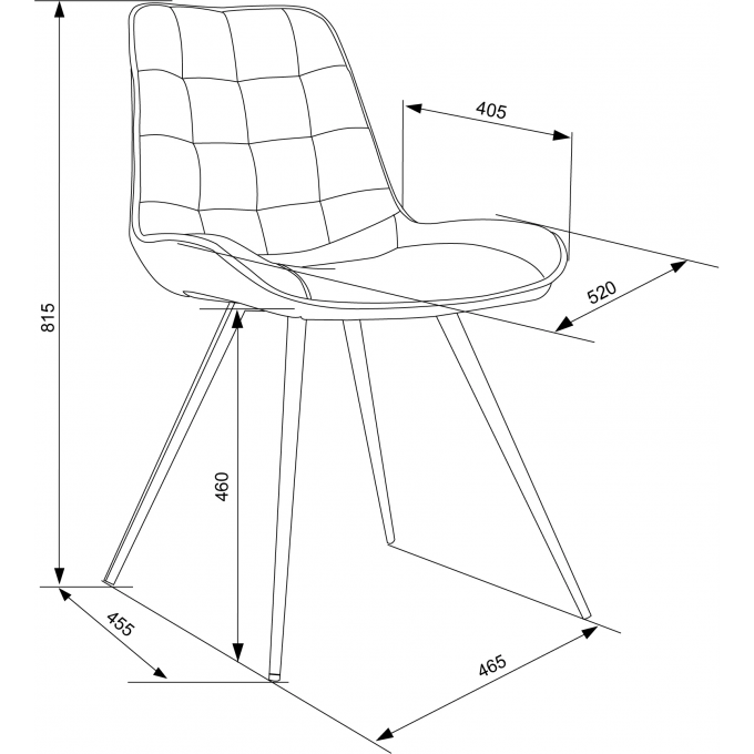 Стул для дома БЮРОКРАТ CH-K2 синий CH-K2_1/HL58